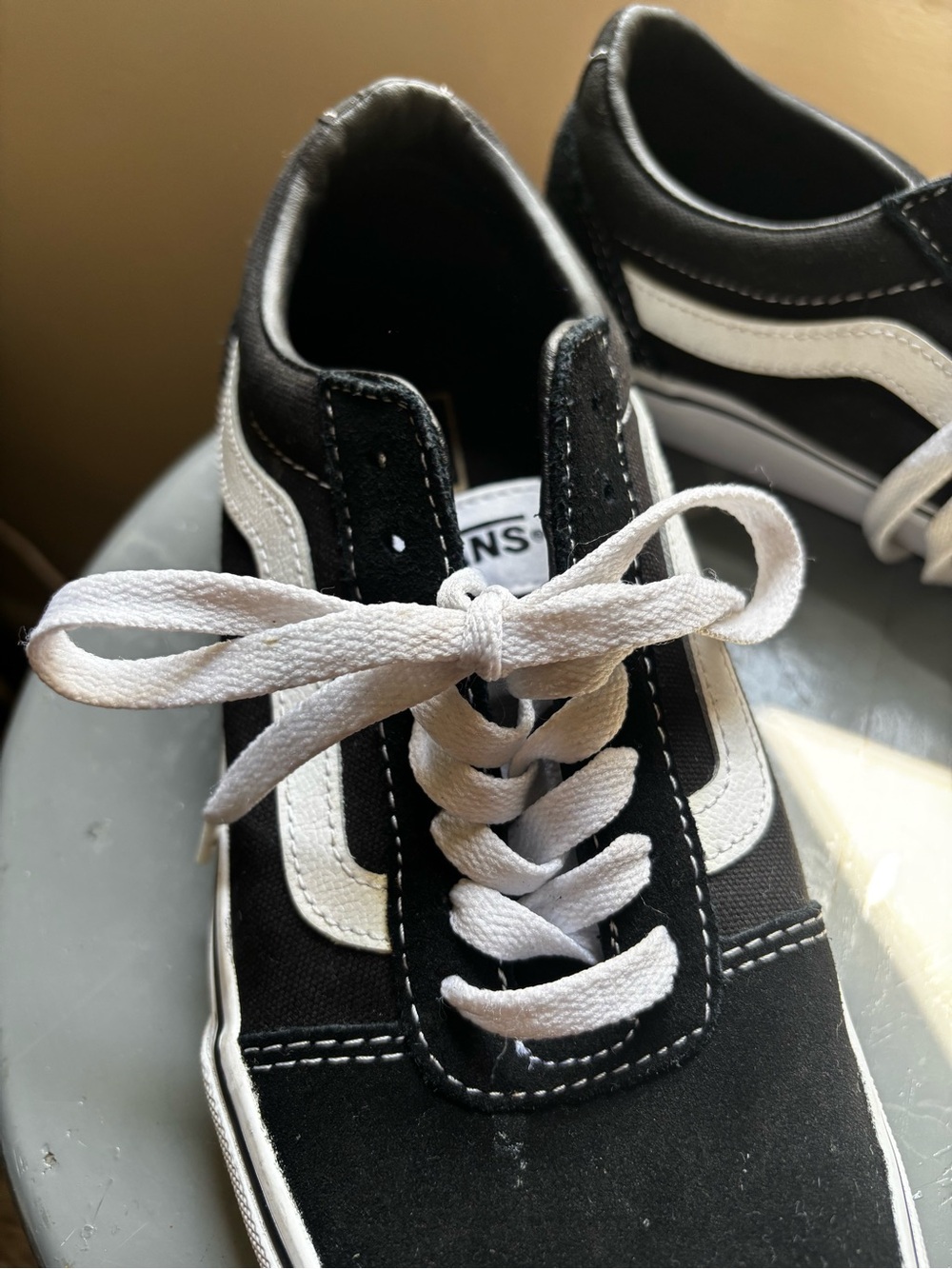 Classic Black & White Vans Sneakers